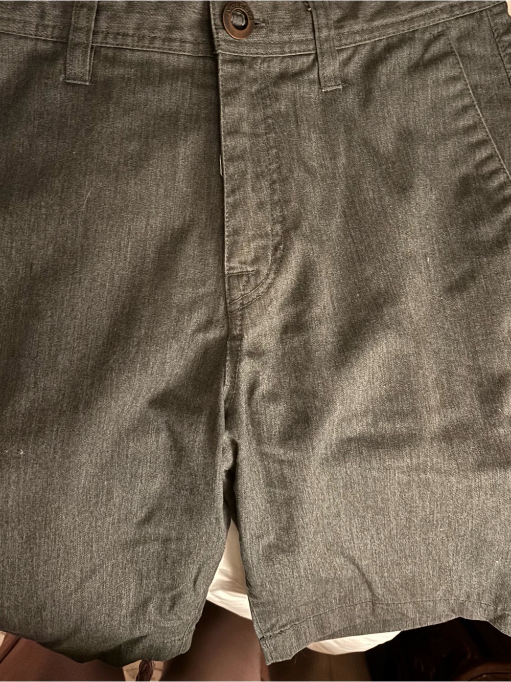 Volcom Men's Charcoal Gray Flat Front Shorts